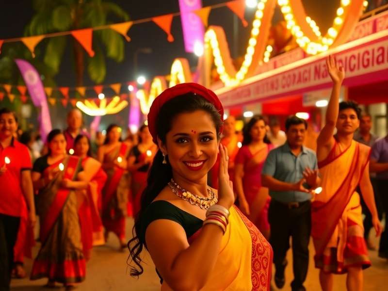 Ginger Dash Star Diwali Event Ginger Dash Star Diwali special event with Ginger in lehenga, running through streets lit with diyas